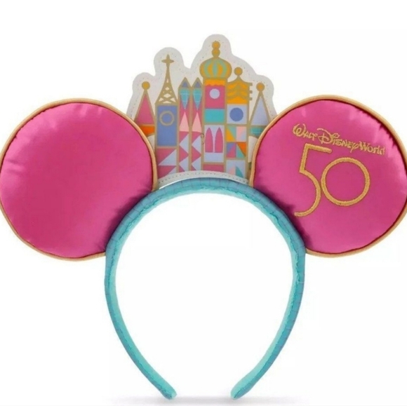 DisneyParks Mickey Mouse The Main Attraction It's A Small World Ears NWT - Picture 3 of 3